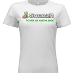 white ladies power of knowledge tee with green letters