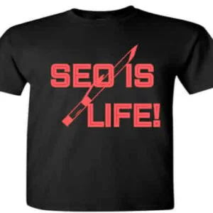 black seo search engine optimization t-shirt