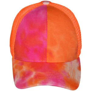 Tie Dye Ponytail Trucker Hats