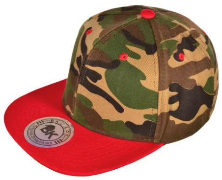 red bill and camo top hat