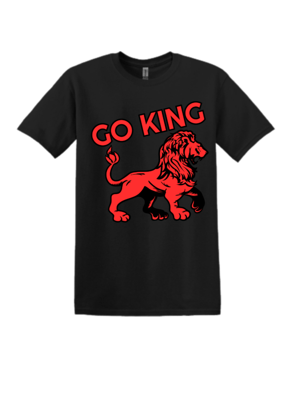 go king black t shirt vintage red