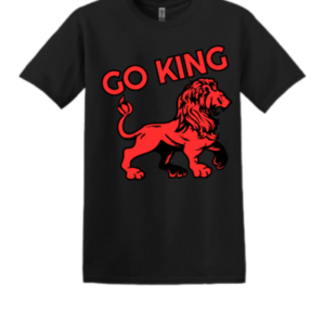 go king black t shirt vintage red
