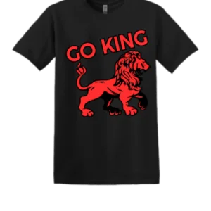 go king black t shirt vintage red