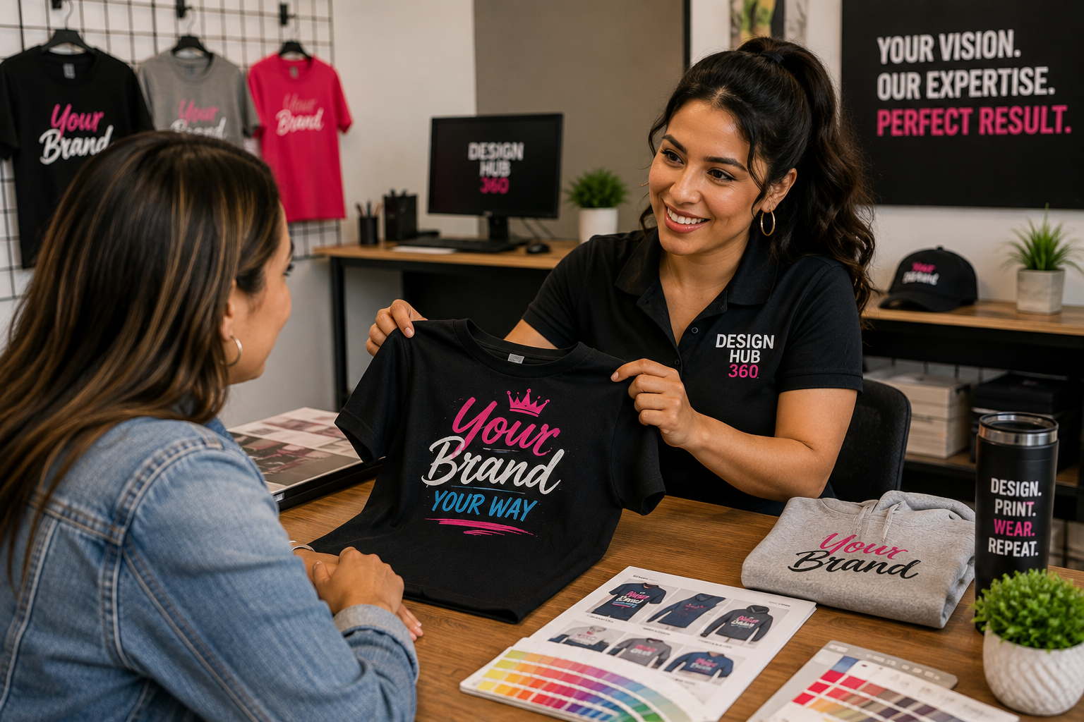 Design Hub 360 Custom T-Shirts & Apparel Printing 18 your brand customization hoodies